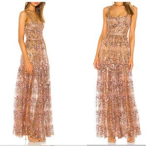 Bronx and Banco Midnight Gold Gown NEW